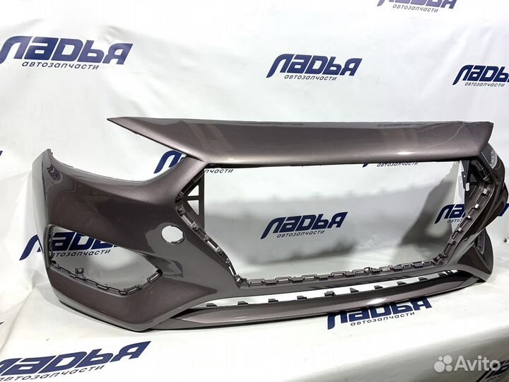 Бампер Hyundai Solaris(17) передний Коричневый S4N