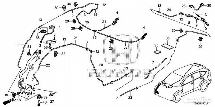 Бачек омывателя для Honda CR-V IV