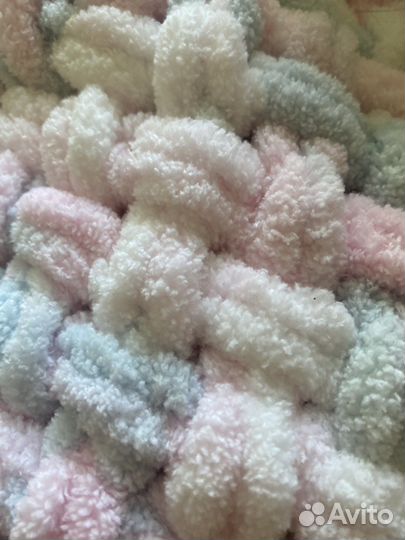 Плюшевый плед ручной работы