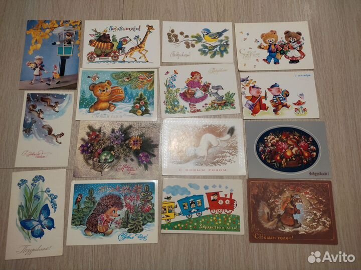 Открытки СССР с новым годом, поздравляю и тд