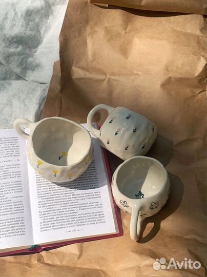 Кружка из глины ручной работы