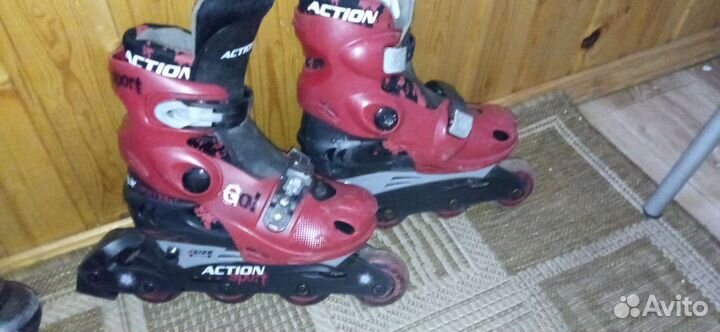 Роликовые коньки/ для мальчика, размер 34-37