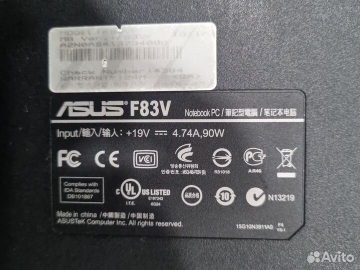 Ноутбук asus