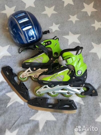 Роликовые коньки детские раздвижные (2в1)