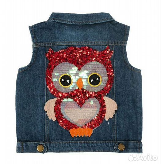Джинсовая жилетка для девочки 100