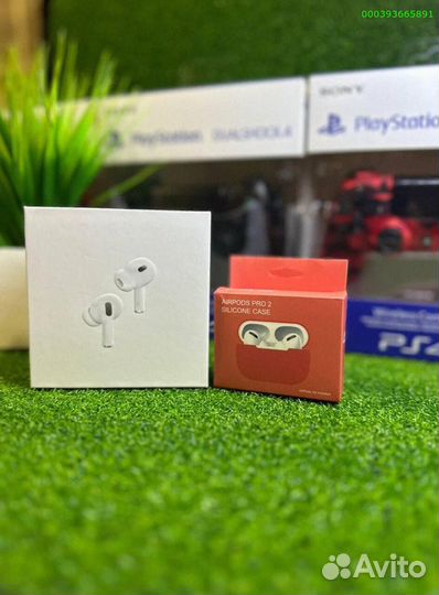 Airpods Pro 2 Gen. с гарантией и стильным чехлом