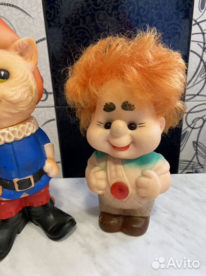 Резиновая игрушка СССР Бармалей карлсон кот в сапо