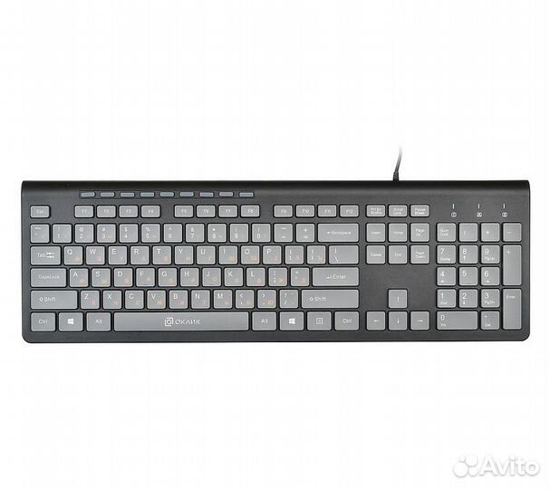 Клавиатура Оклик 480M, черный/серый
