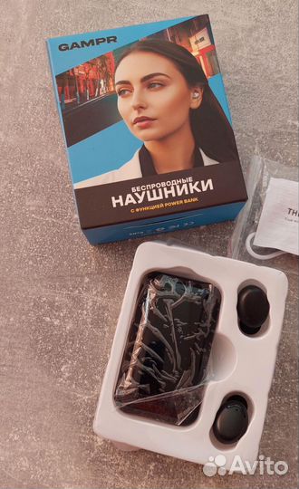 Беспроводные наушники с микрофоном черные