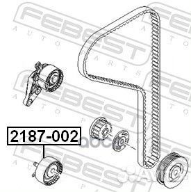 2187-002 ролик натяжной ремня грм Ford Focus/F