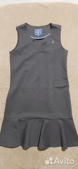 Сарафан школьный серый