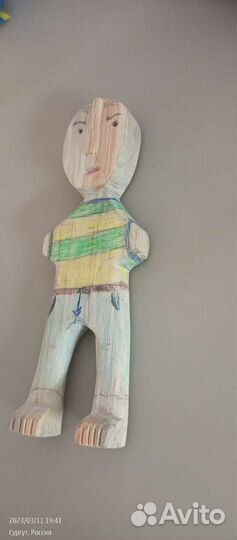 Идол.Кукла деревянная