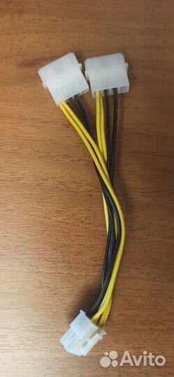 Корпус, кулер, блок питания, разветвитель