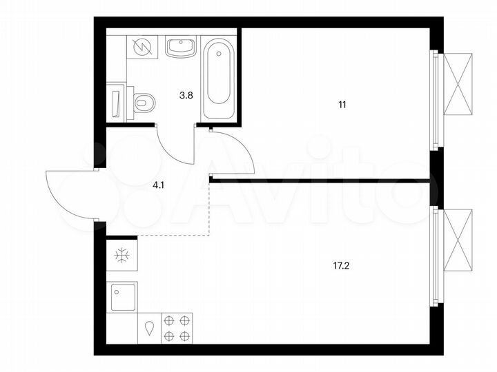 1-к. квартира, 36,1 м², 25/25 эт.