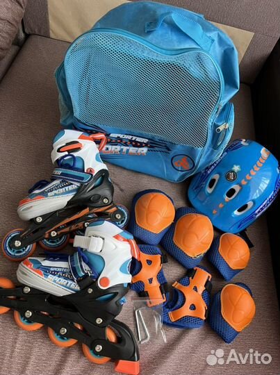 Детские ролики и защита 31-34 размер