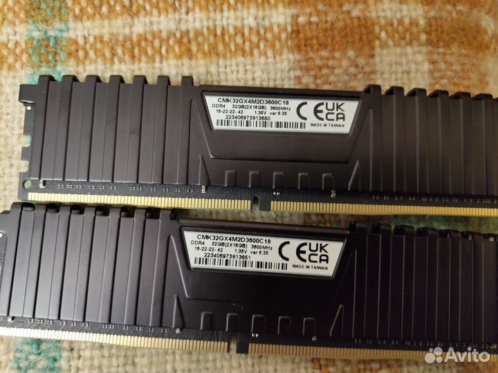 Оперативная память ddr4 32gb 3600mhz (2*16)