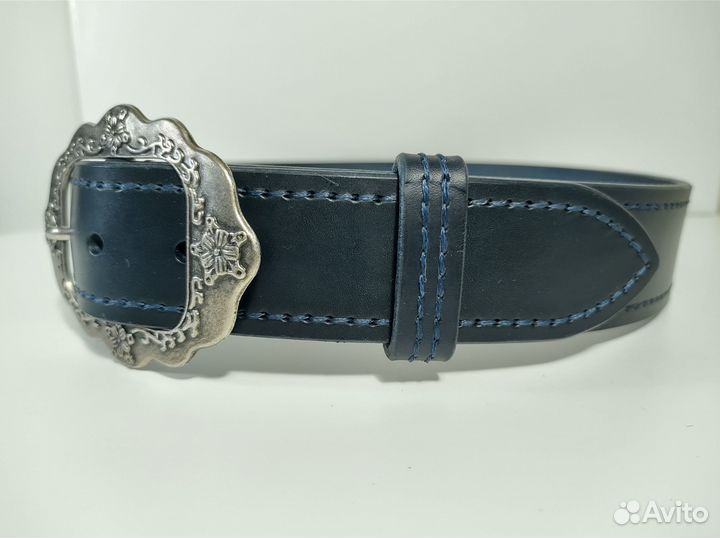 Ремень кожаный ручной работы