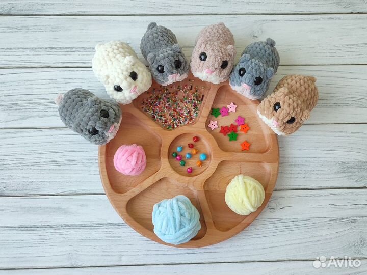 Хомячок вязаный мем грустный хомяк