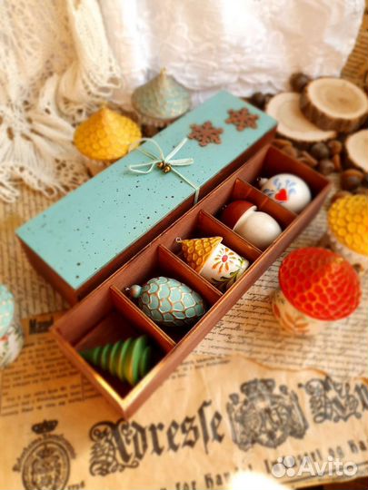 Набор елочных игрушек в пенале