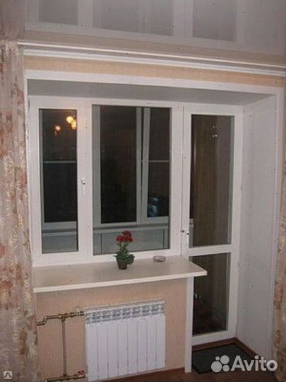 Балконный блок с дверью не б/у