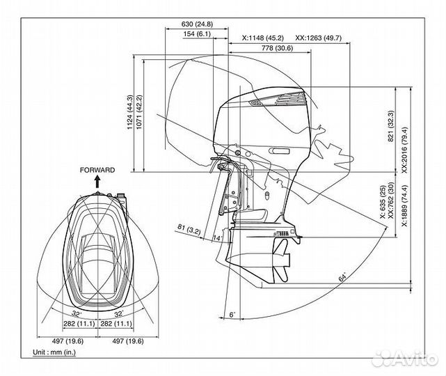 Лодочный мотор Suzuki DF300AP (X/XX)