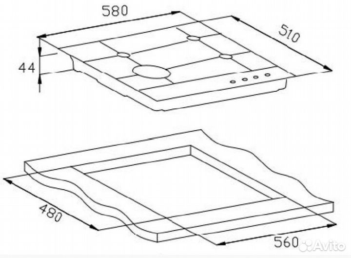 Газовая панель Weissgauff HGG 641 BV