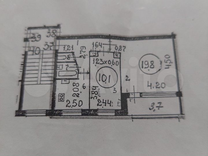 2-к. квартира, 44,8 м², 5/5 эт.