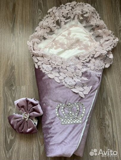 Конверт на выписку для девочки зима