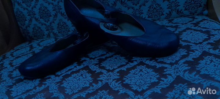 Народные туфли черные