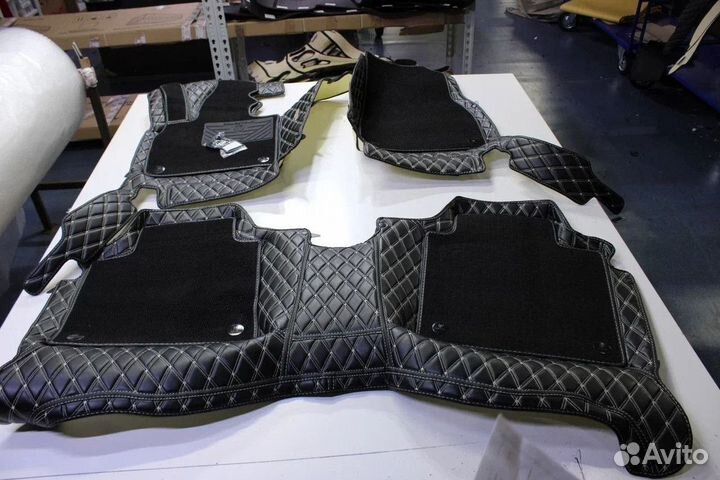3Д (3D) автоковрики из экокожи