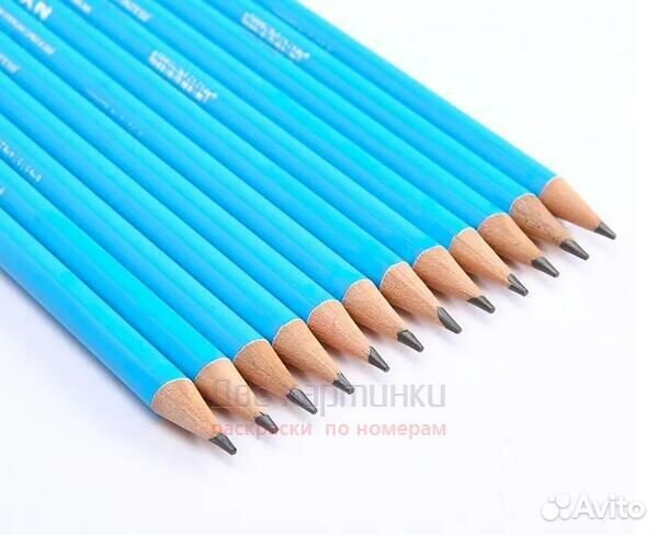 Набор простых карандашей 12 шт. 2B