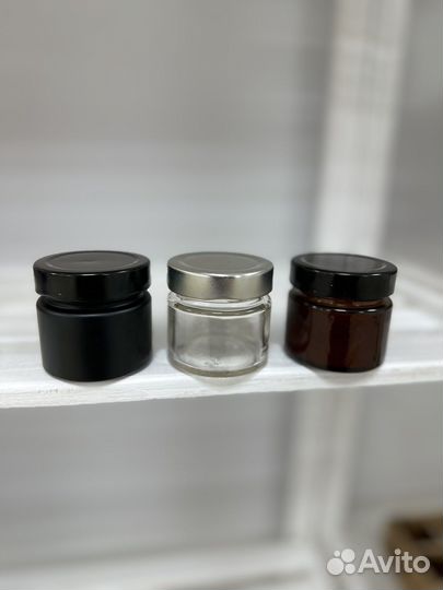 Банки стеклянные для свечей с крышками