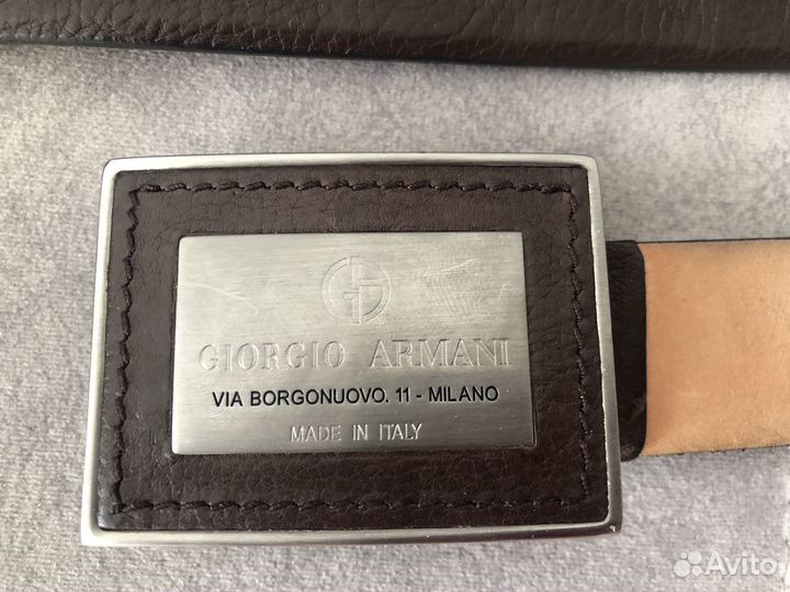 Ремень Armani оригинал коричневый Италия