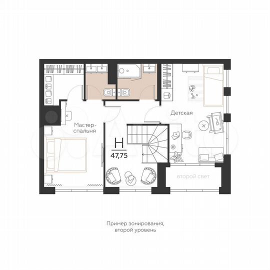 1-к. квартира, 47,8 м², 5/5 эт.