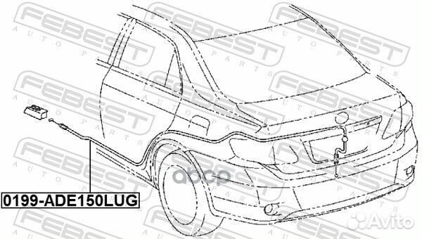 Трос открывания замка крышки багажника toyota C