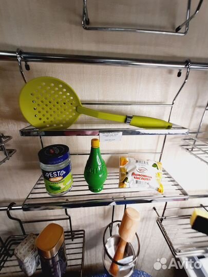 Кухонная полка хром