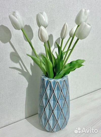 Тюльпаны эко силикон в вазе