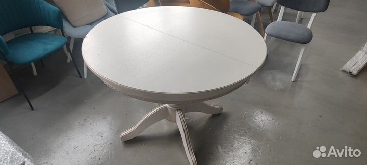 Стол кухонный круглый деревянный раскладной D110 C