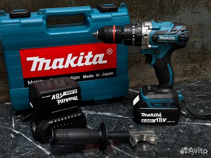 Аккумуляторная дрель шуруповерт makita 13мм