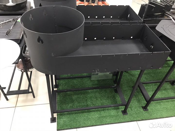Мангал с печью под казан