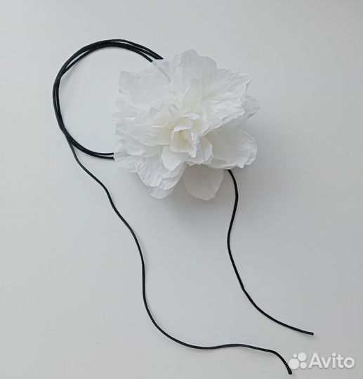 Брошь цветок айвори 12 см