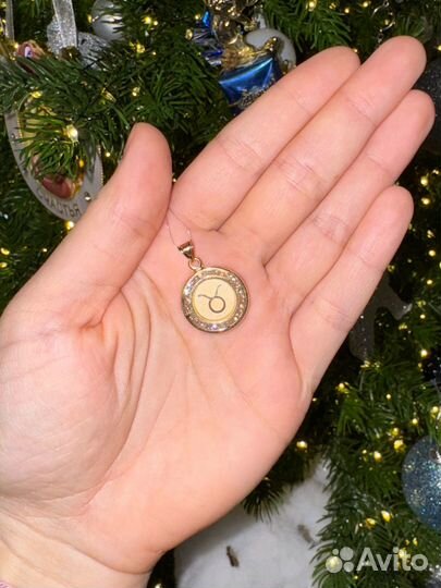 Подвеска золото 585 телец кулон