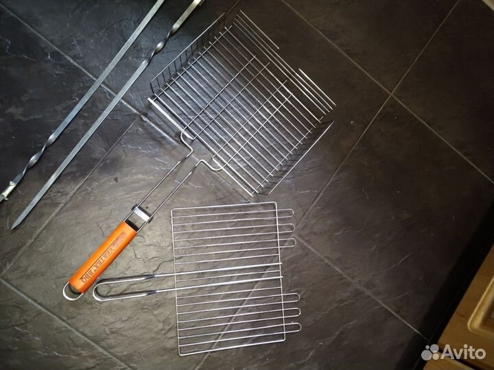 Решетка для мангала нержавейка+шампура