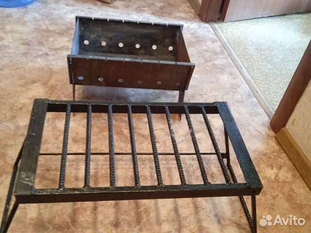 Мангал разборный 3 мм столик на костер