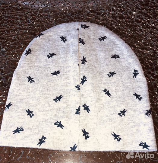 Трикотажная шапка детская серая