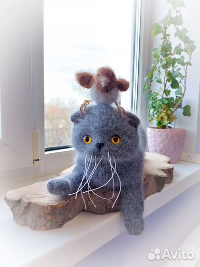 Игрушка котик, ручная работа