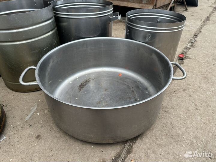 Кастрюля нержавейка с двойным дном 52/22 45 л