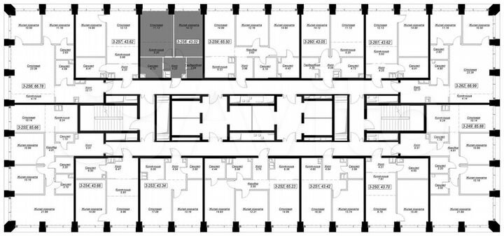 1-к. квартира, 43,6 м², 21/55 эт.
