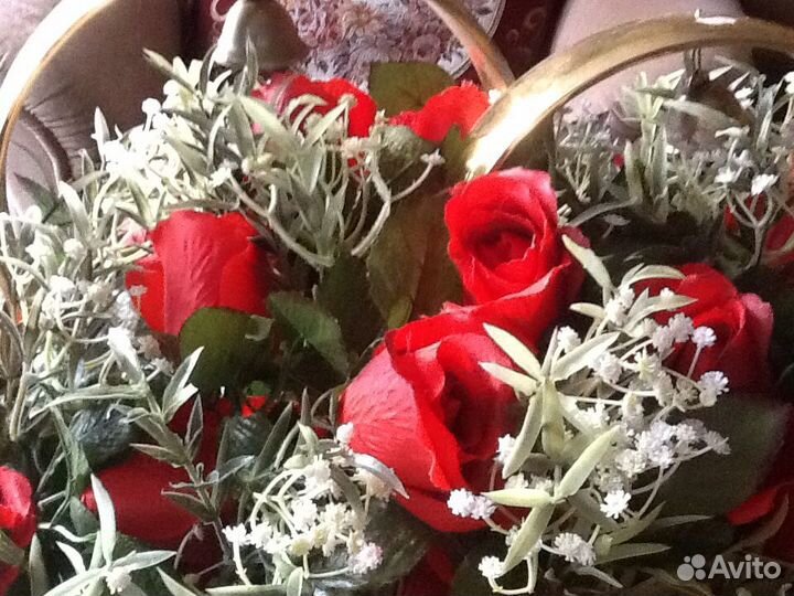 Кольца с цветами для украшения свадебной машины