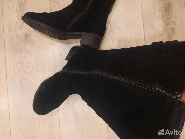 Сапоги женские зимние из натуральной замши